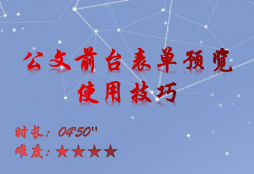 【E9】公文前台表单预览使用技巧