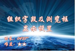 【E9】组织字段及浏览框 显示设置