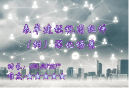 【E9】表单建模视图组件（树）深化场景培训