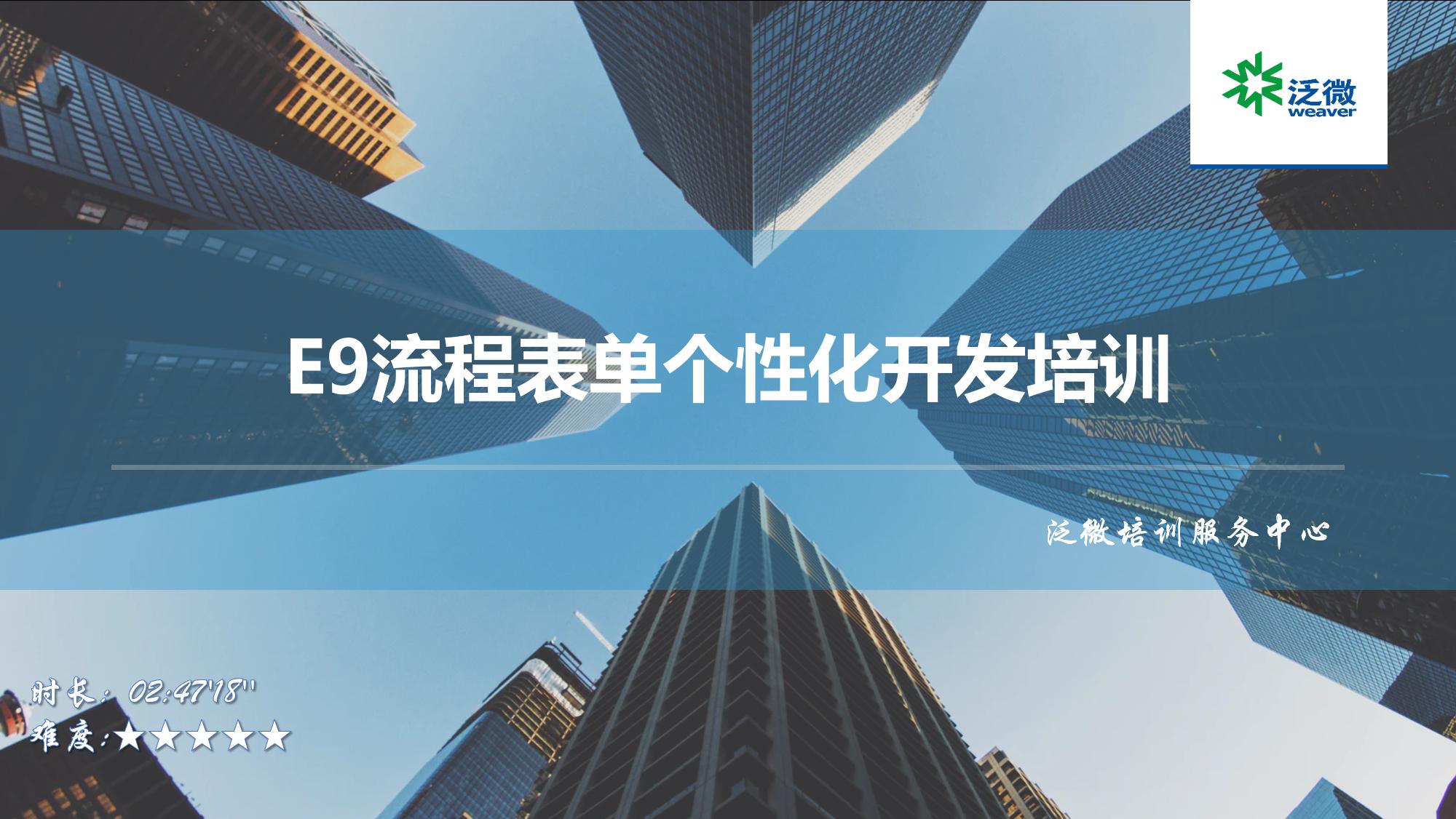 流程表单个性化开发培训