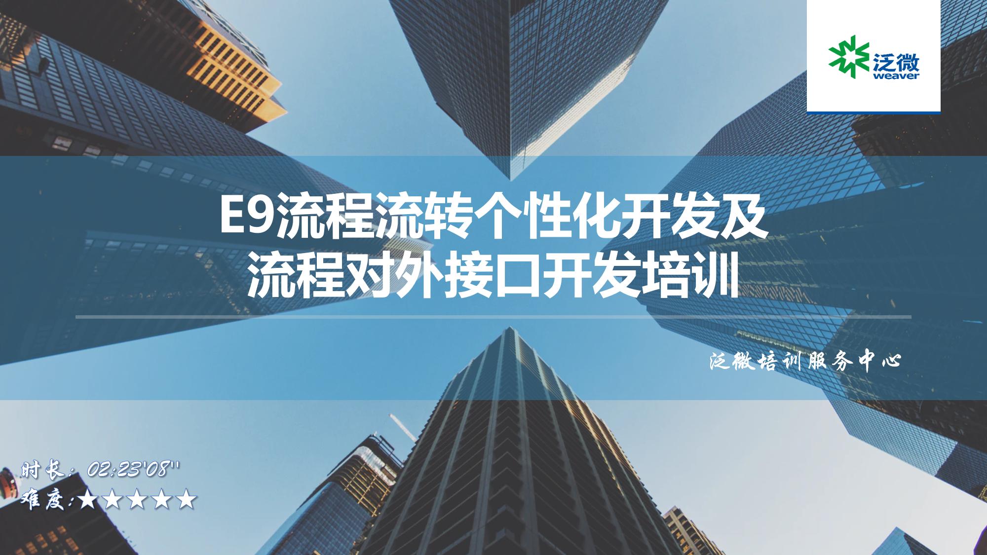 流程流转个性化开发及流程对外接口开发培训