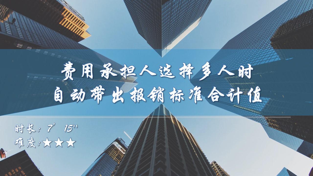 【功能巧用】费用承担人选择多人时，自动带出报销标准合计值